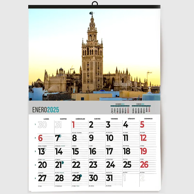 Calendarios con faldilla personalizados